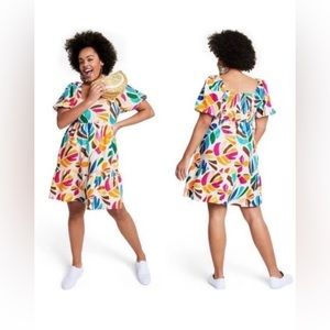 Tabitha Brown’s Botanical Floral Leaf Multicolor Dress